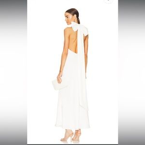 Misha x REVOLVE Evianna Satin Gown in Ivory